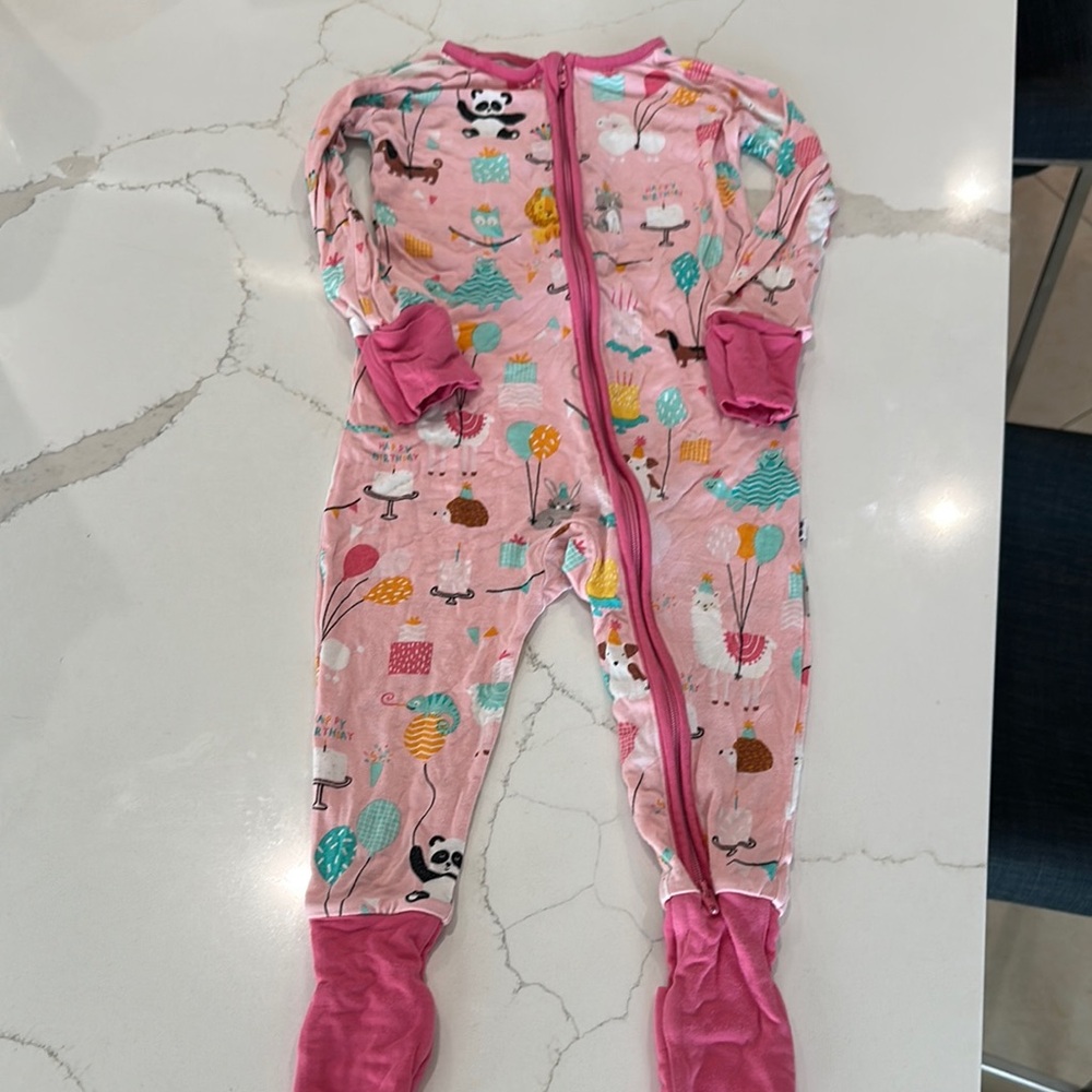 Pink Kids One Piece with Fun Prints